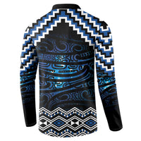 New Zealand Matariki Button Sweatshirt Galaxy Styled Taniko