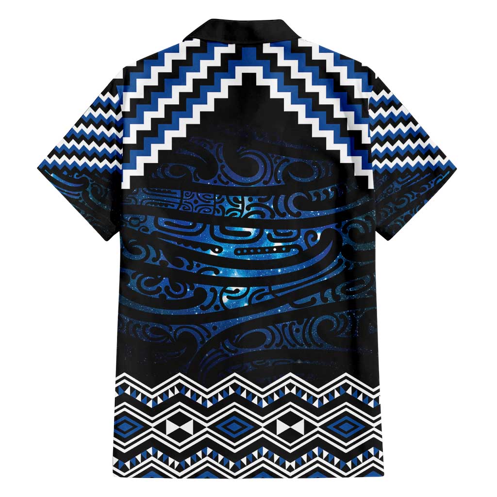 New Zealand Matariki Family Matching Off Shoulder Maxi Dress and Hawaiian Shirt Galaxy Styled Taniko