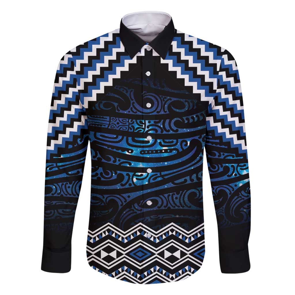 New Zealand Matariki Family Matching Short Sleeve Bodycon Dress and Hawaiian Shirt Galaxy Styled Taniko