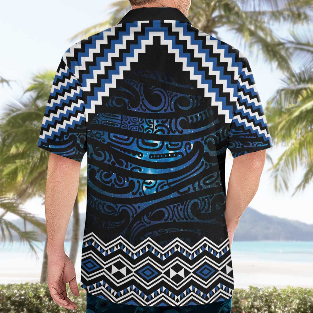 New Zealand Matariki Hawaiian Shirt Galaxy Styled Taniko