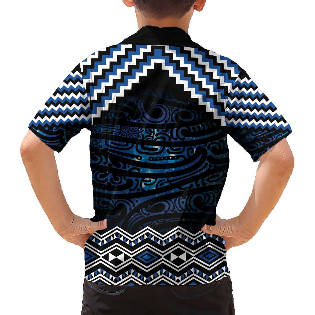 New Zealand Matariki Hawaiian Shirt Galaxy Styled Taniko