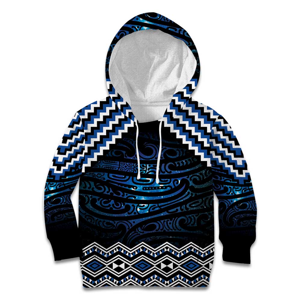 New Zealand Matariki Kid Hoodie Galaxy Styled Taniko