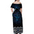 New Zealand Matariki Off Shoulder Maxi Dress Galaxy Styled Taniko