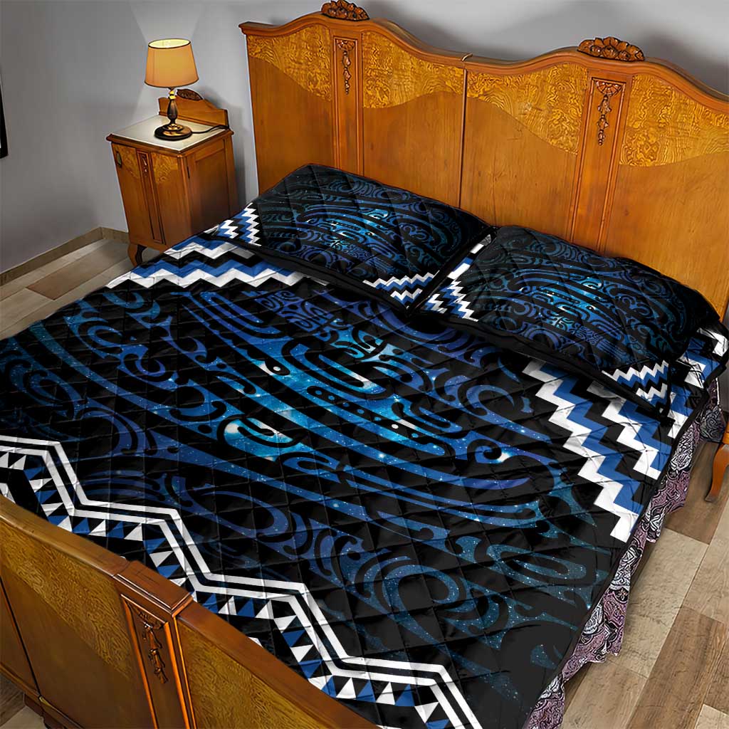New Zealand Matariki Quilt Bed Set Galaxy Styled Taniko