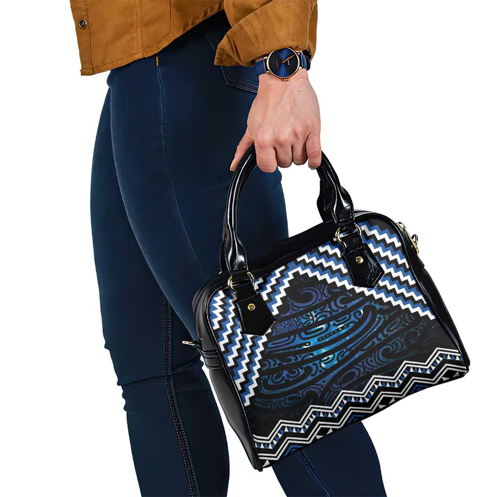 New Zealand Matariki Shoulder Handbag Galaxy Styled Taniko