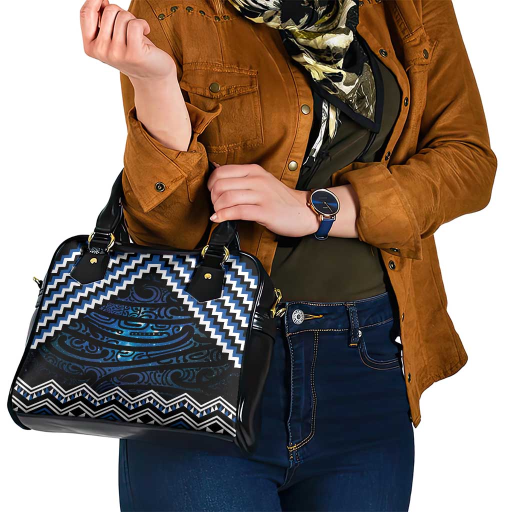 New Zealand Matariki Shoulder Handbag Galaxy Styled Taniko