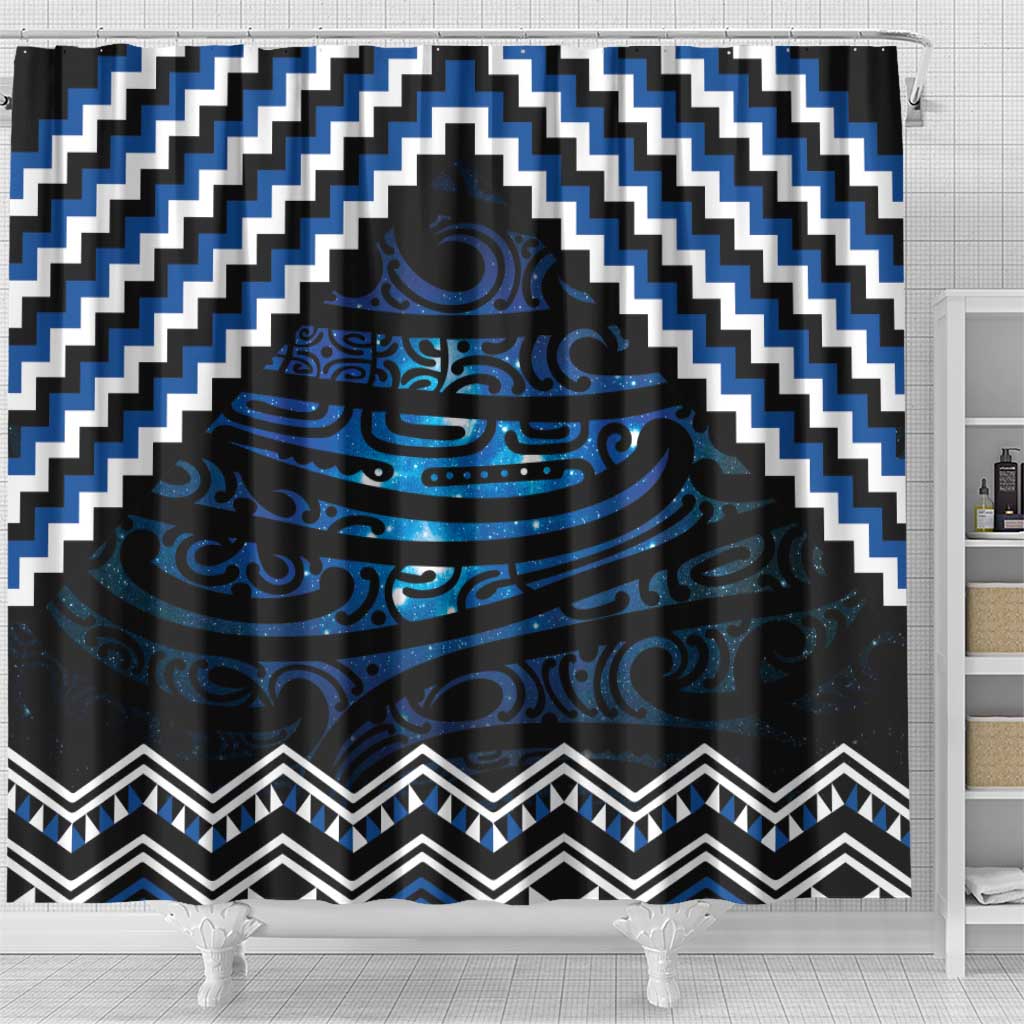 New Zealand Matariki Shower Curtain Galaxy Styled Taniko
