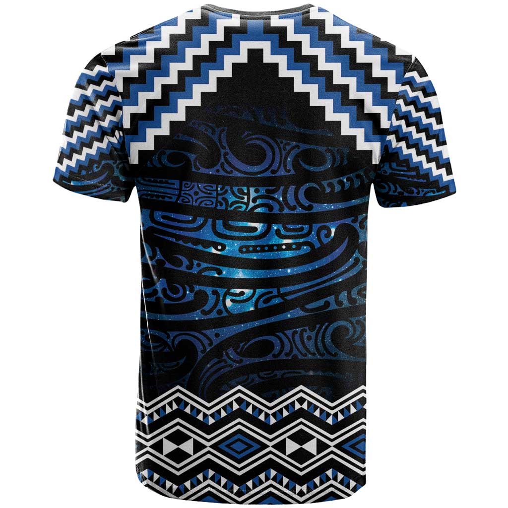 New Zealand Matariki T Shirt Galaxy Styled Taniko