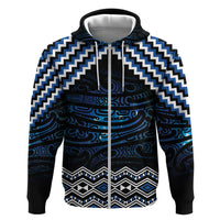 New Zealand Matariki Zip Hoodie Galaxy Styled Taniko