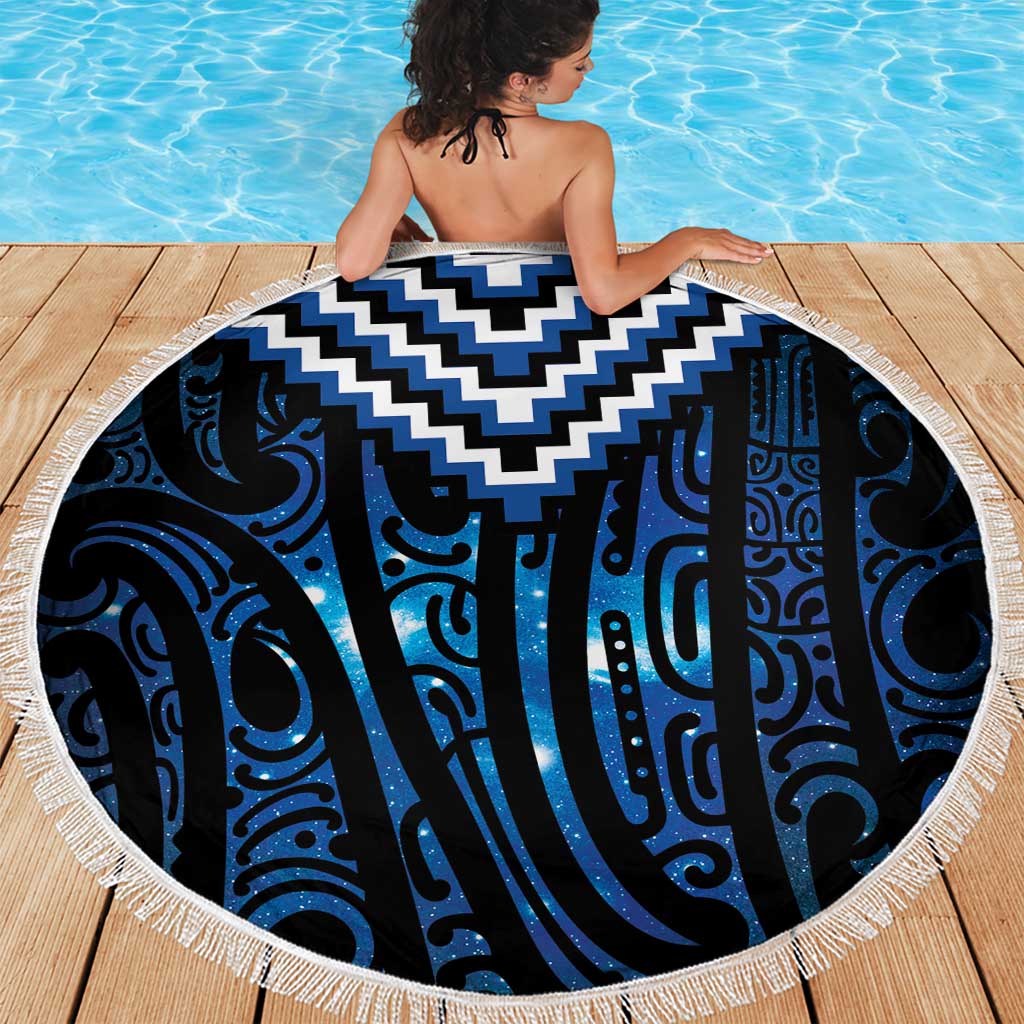 New Zealand Matariki Beach Blanket Galaxy Poutama Motifs