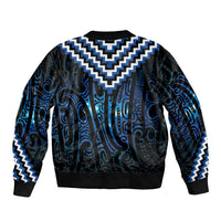 New Zealand Matariki Bomber Jacket Galaxy Poutama Motifs