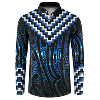 New Zealand Matariki Button Sweatshirt Galaxy Poutama Motifs