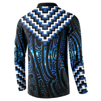 New Zealand Matariki Button Sweatshirt Galaxy Poutama Motifs