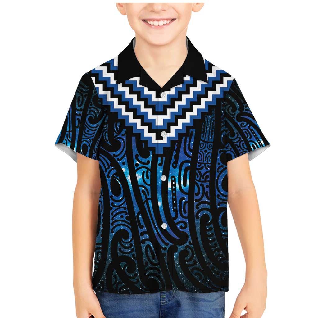 New Zealand Matariki Family Matching Mermaid Dress and Hawaiian Shirt Galaxy Poutama Motifs