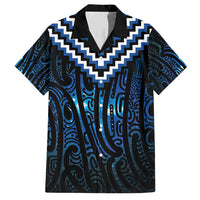New Zealand Matariki Family Matching Short Sleeve Bodycon Dress and Hawaiian Shirt Galaxy Poutama Motifs