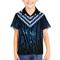 New Zealand Matariki Family Matching Summer Maxi Dress and Hawaiian Shirt Galaxy Poutama Motifs