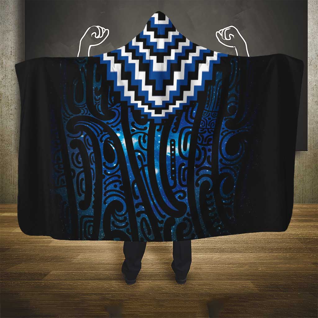 New Zealand Matariki Hooded Blanket Galaxy Poutama Motifs
