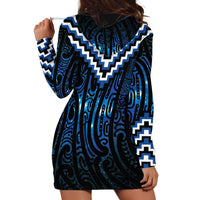 New Zealand Matariki Hoodie Dress Galaxy Poutama Motifs