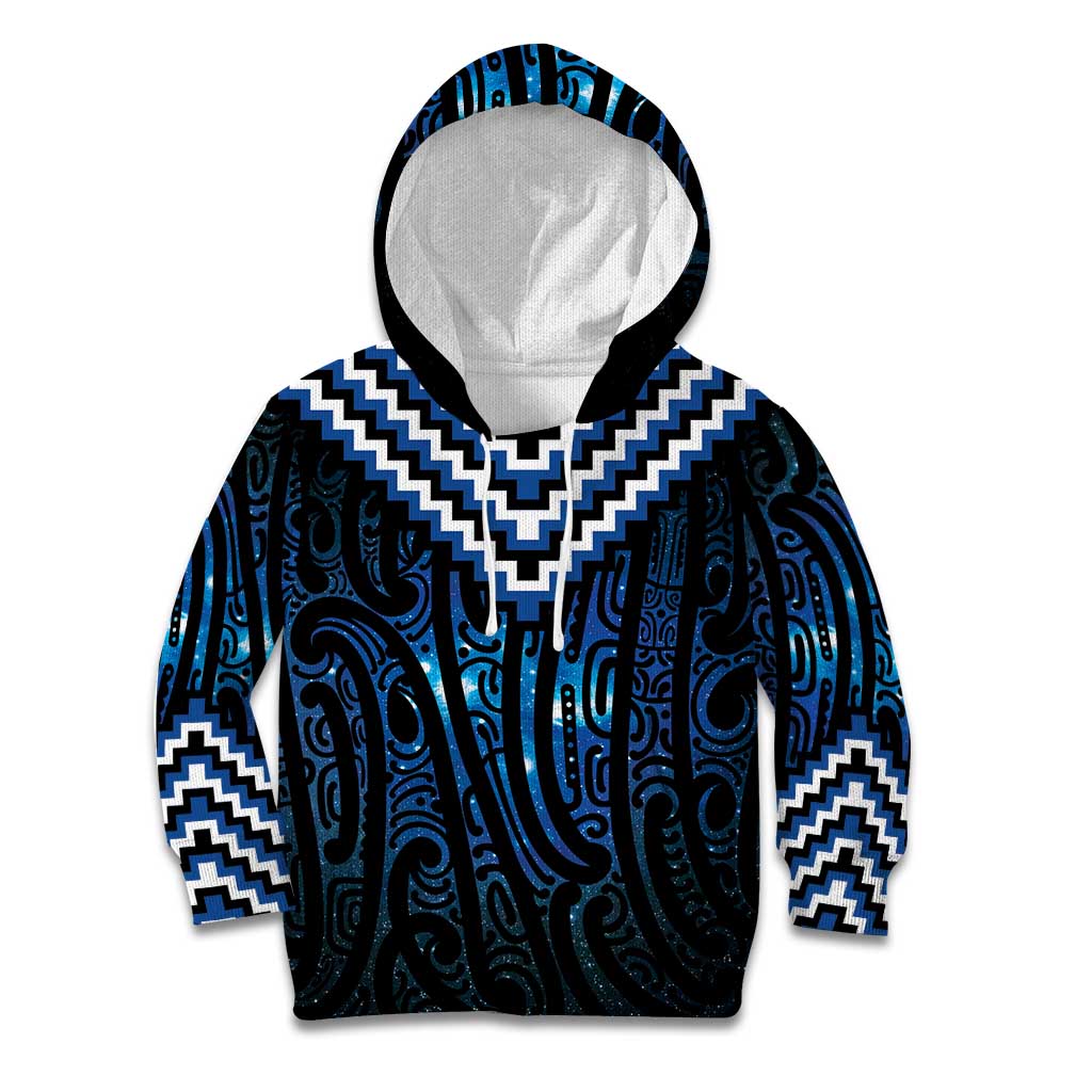 New Zealand Matariki Kid Hoodie Galaxy Poutama Motifs