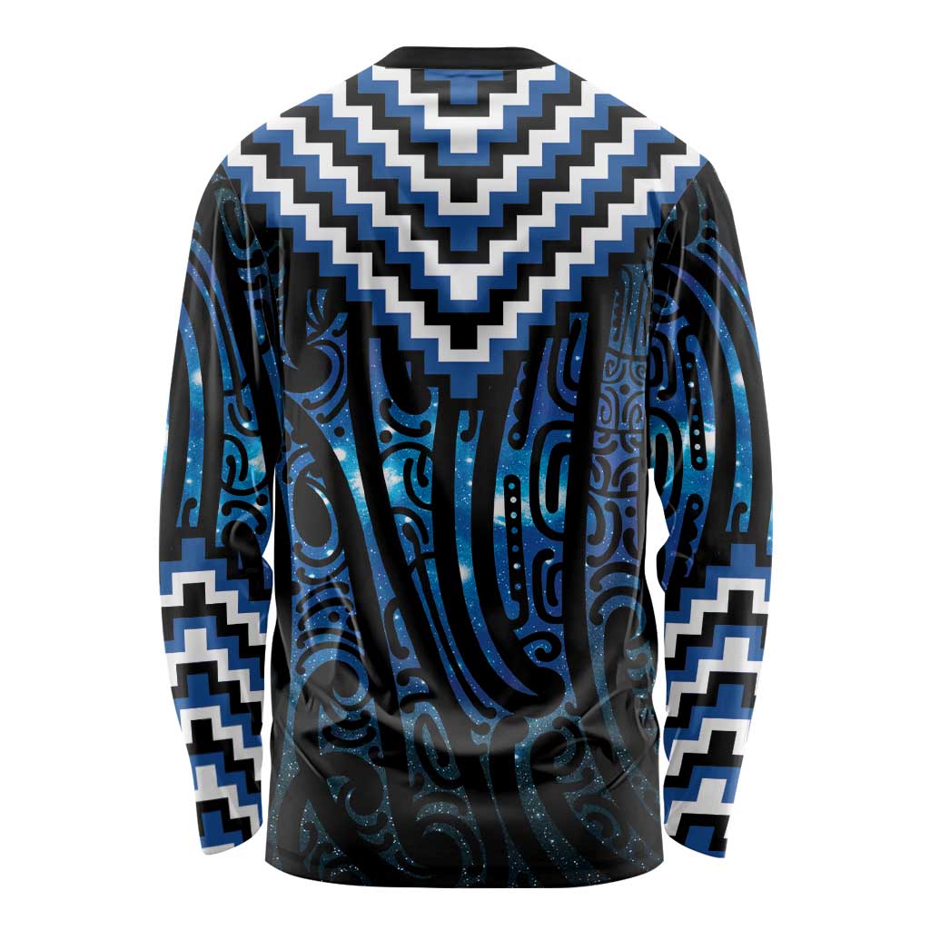 New Zealand Matariki Long Sleeve Shirt Galaxy Poutama Motifs