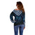 New Zealand Matariki Off Shoulder Sweater Galaxy Poutama Motifs