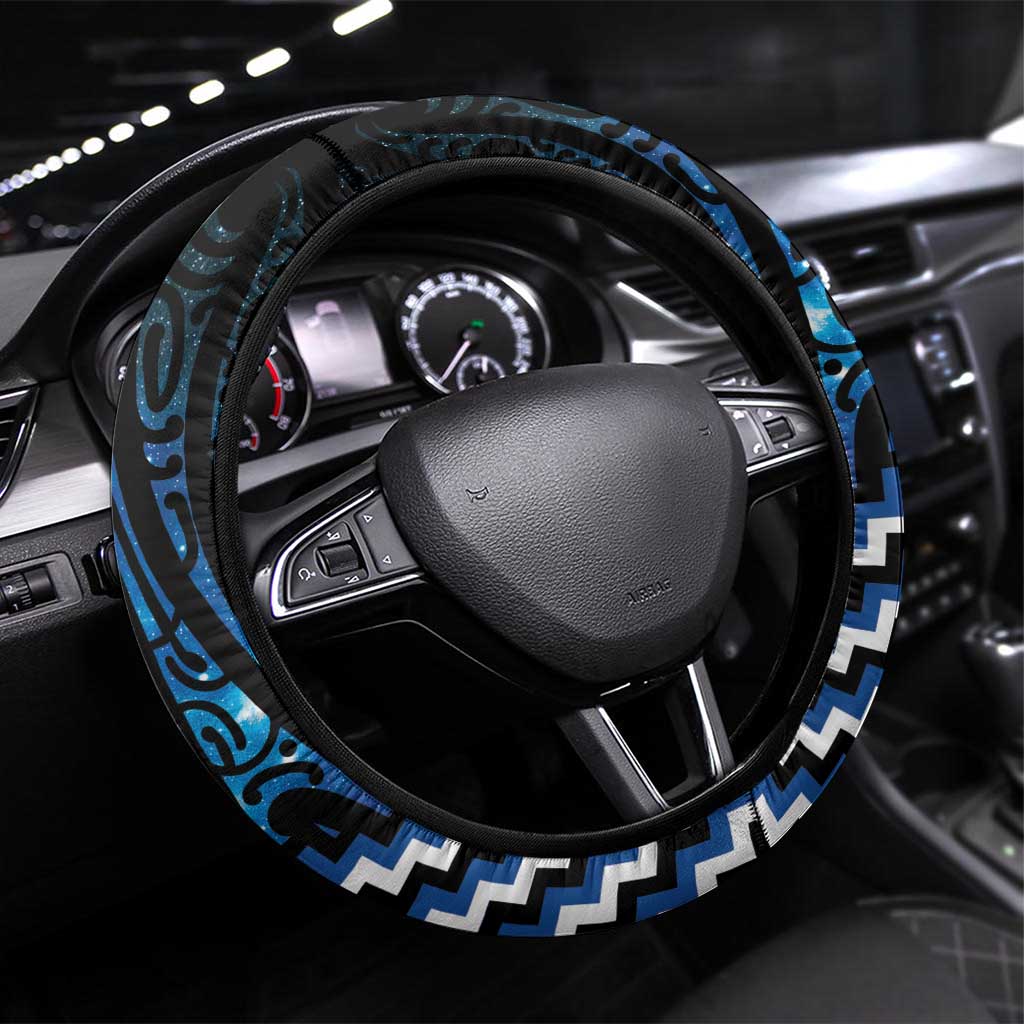 New Zealand Matariki Steering Wheel Cover Galaxy Poutama Motifs