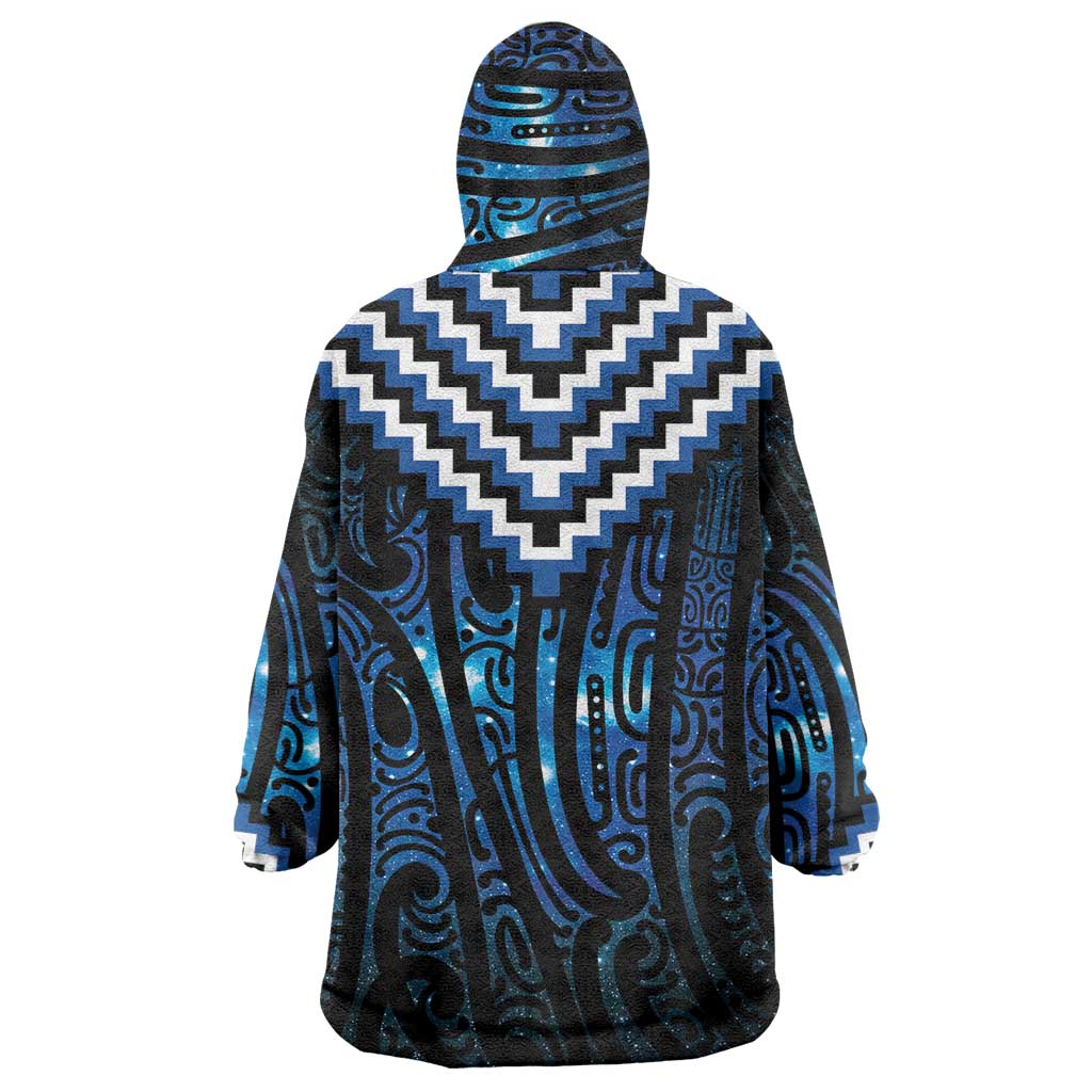 New Zealand Matariki Wearable Blanket Hoodie Galaxy Poutama Motifs