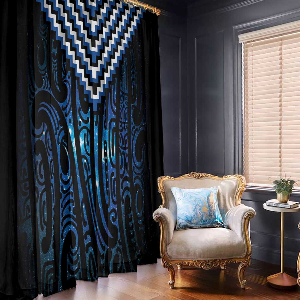 New Zealand Matariki Window Curtain Galaxy Poutama Motifs