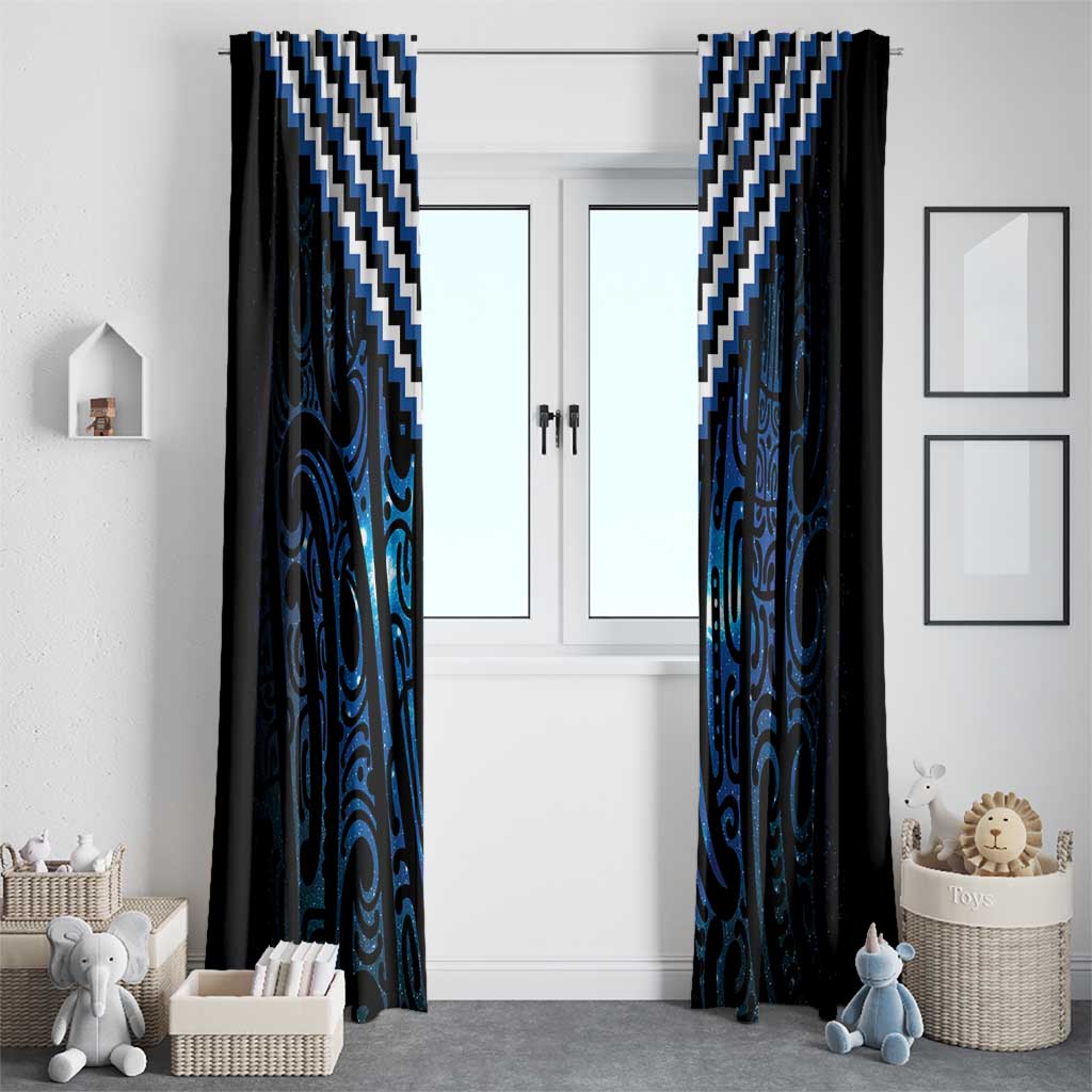 New Zealand Matariki Window Curtain Galaxy Poutama Motifs