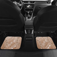 Hawaii Beige Kapa Car Mats Vintage 'Ohe Kāpala Motifs Mix Plumeria Leis LT7 Set 2pcs - Back Beige - Polynesian Pride