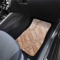 Hawaii Beige Kapa Car Mats Vintage 'Ohe Kāpala Motifs Mix Plumeria Leis LT7 - Polynesian Pride