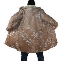 Hawaii Beige Kapa Cloak Vintage 'Ohe Kāpala Motifs Mix Plumeria Leis LT7 - Polynesian Pride