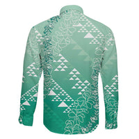 Hawaii Jade Green Kapa Family Matching Puletasi and Hawaiian Shirt Vintage 'Ohe Kāpala Motifs Mix Plumeria Leis