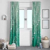 Hawaii Jade Green Kapa Window Curtain Vintage 'Ohe Kāpala Motifs Mix Plumeria Leis LT7 - Polynesian Pride