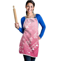 Hawaii Rose Pink Kapa Apron Vintage 'Ohe Kāpala Motifs Mix Plumeria Leis LT7 - Polynesian Pride