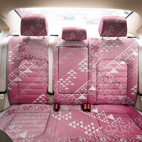 Hawaii Rose Pink Kapa Back Car Seat Cover Vintage 'Ohe Kāpala Motifs Mix Plumeria Leis
