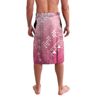 Hawaii Rose Pink Kapa Lavalava Vintage 'Ohe Kāpala Motifs Mix Plumeria Leis LT7 - Polynesian Pride