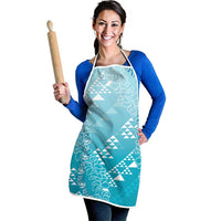 Hawaii Turquoise Kapa Apron Vintage 'Ohe Kāpala Motifs Mix Plumeria Leis LT7 - Polynesian Pride