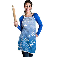 Hawaii Royal Blue Kapa Apron Vintage 'Ohe Kāpala Motifs Mix Plumeria Leis LT7 - Polynesian Pride