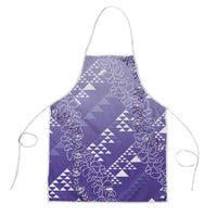 Hawaii Lavender Kapa Apron Vintage 'Ohe Kāpala Motifs Mix Plumeria Leis LT7 Lavender - Polynesian Pride