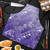Hawaii Lavender Kapa Apron Vintage 'Ohe Kāpala Motifs Mix Plumeria Leis LT7 Lavender - Polynesian Pride