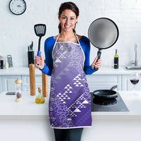 Hawaii Lavender Kapa Apron Vintage 'Ohe Kāpala Motifs Mix Plumeria Leis LT7 - Polynesian Pride