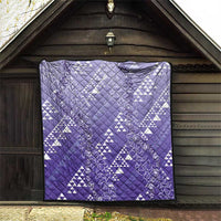 Hawaii Lavender Kapa Quilt Vintage 'Ohe Kāpala Motifs Mix Plumeria Leis LT7 - Polynesian Pride
