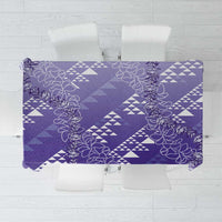 Hawaii Lavender Kapa Tablecloth Vintage 'Ohe Kāpala Motifs Mix Plumeria Leis LT7 Lavender - Polynesian Pride