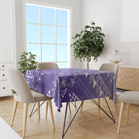 Hawaii Lavender Kapa Tablecloth Vintage 'Ohe Kāpala Motifs Mix Plumeria Leis LT7 - Polynesian Pride