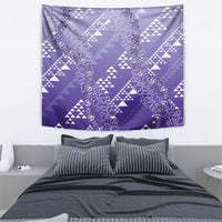 Hawaii Lavender Kapa Tapestry Vintage 'Ohe Kāpala Motifs Mix Plumeria Leis LT7 - Polynesian Pride