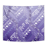 Hawaii Lavender Kapa Tapestry Vintage 'Ohe Kāpala Motifs Mix Plumeria Leis LT7 - Polynesian Pride