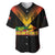 Personalised PNG Hunters Rugby Baseball Jersey Motuan Style LT7 Black - Polynesian Pride