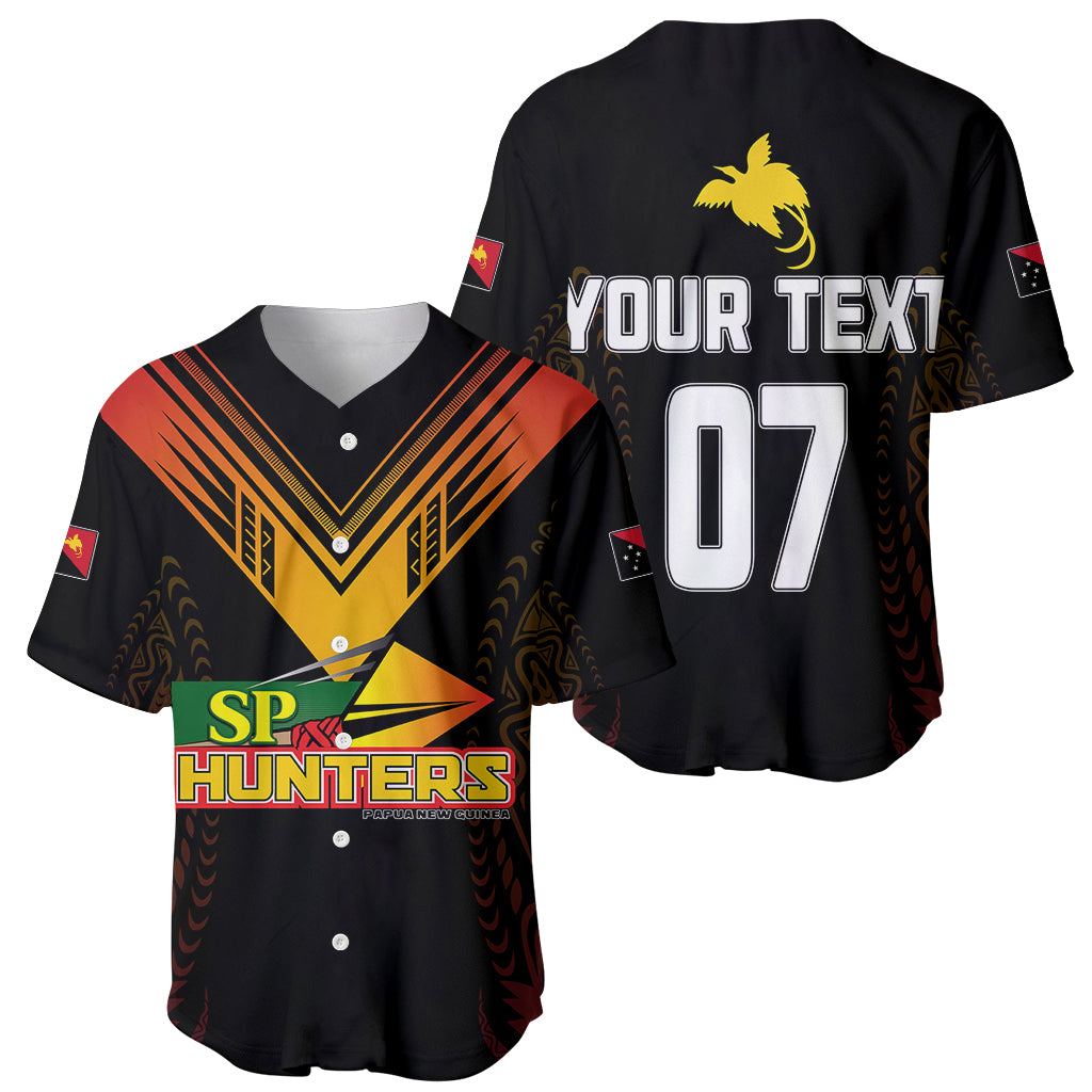 Personalised PNG Hunters Rugby Baseball Jersey Motuan Style LT7 - Polynesian Pride