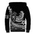 Polynesian Plumeria Sherpa Hoodie Ride The Waves - Black LT7 - Polynesian Pride